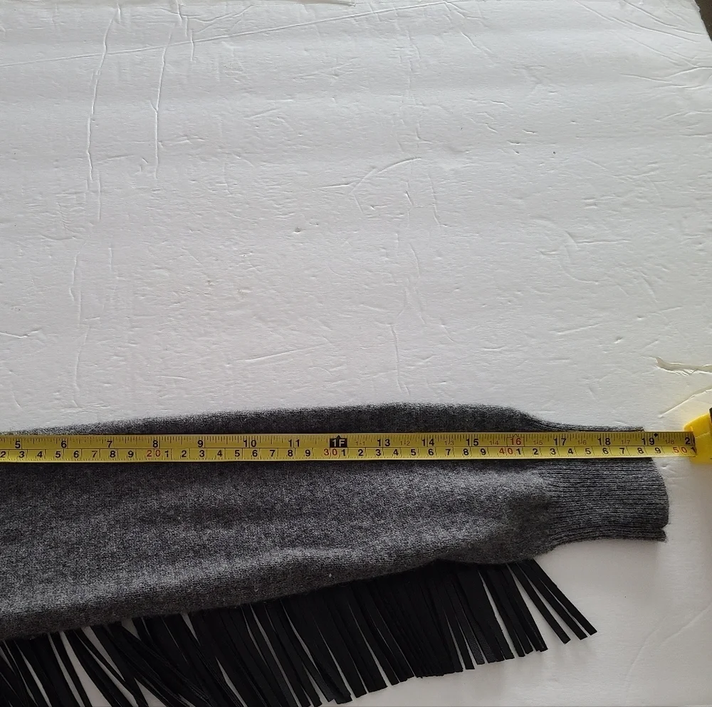 One Grey day Fringe women's Sweater Size XS Cashmere